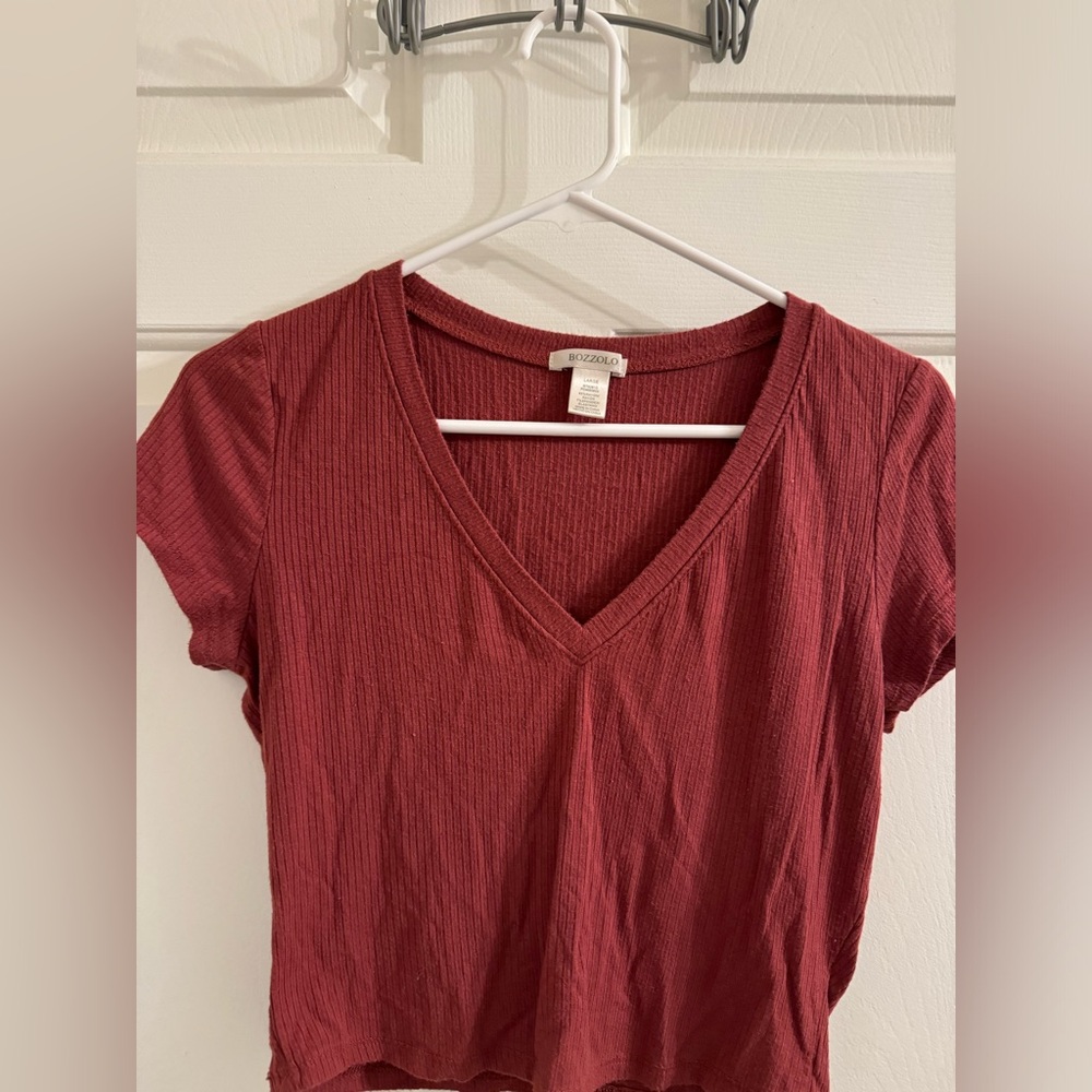 Burgundy crop top